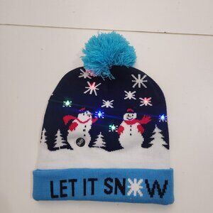 Unisex LED Light-up Christmas Novelty Sweater Hat Knitted Beanie